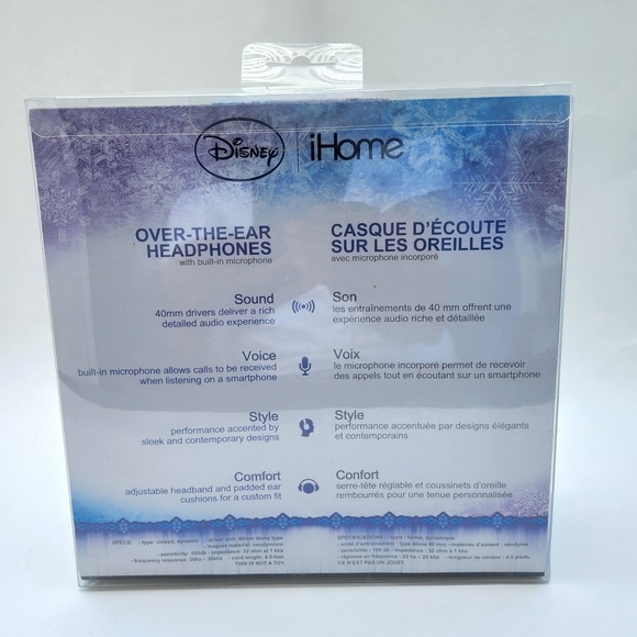 Disney Frozen IHome over the ear headphones built in microphone - Picture 2 of 12